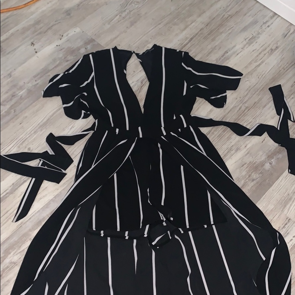 A romper with a flow back